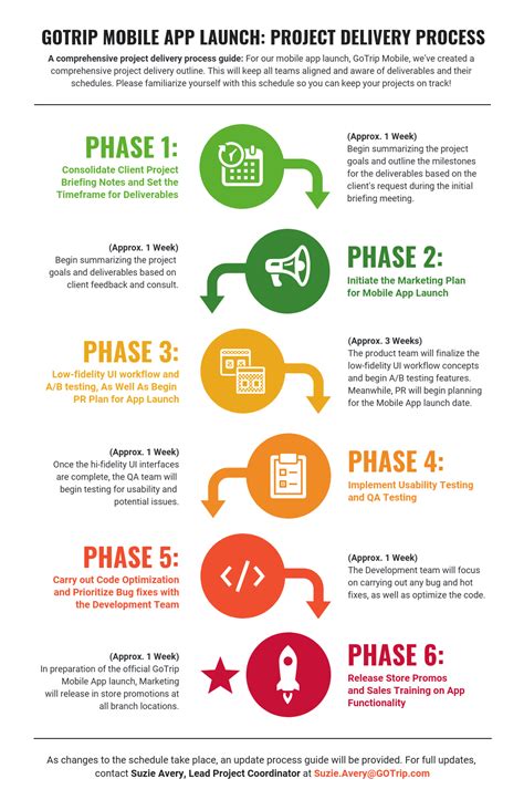 Company App Project Delivery Process Infographic Template Process