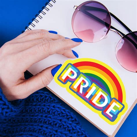 rainbow pride lgbt vinyl sticker honey dazed