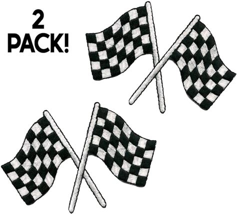 Checkered Racing Flags Checkered Racing Flags Iron On Patch Etsy