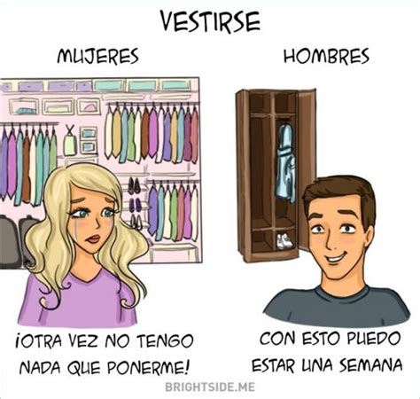 Hombres versus mujeres 14 ilustraciones con las que te sentirás