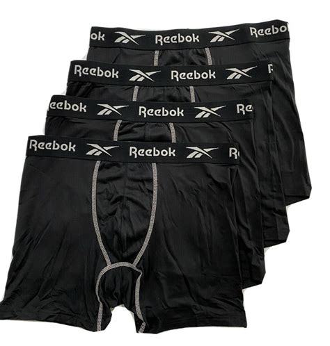 Reebok 4 Pack Performance Training 4 Boxer Briefs Mens Underwear Size