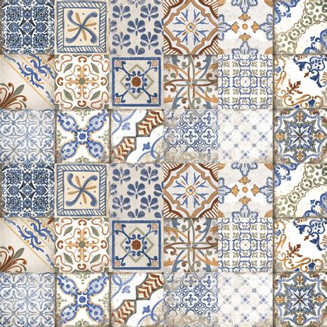 Moroccan Style Mix Italian Porcelain Wall And Floor Tiles 20x20cm Sqm