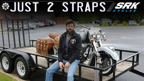 Best not to place the motorcycle on it's centre or side stands when tying it down on a trailer. How to Tie Down Your Motorcycle: Tank Straps - YouTube