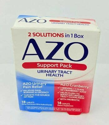 Azo Urinary Tract Health Support Pack Urinary Pain Relief Cranberry Caps Ebay