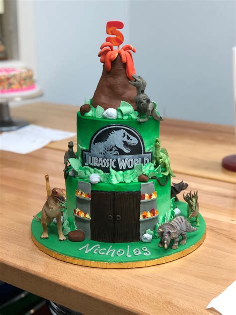Amazing 5th Birthday Jurassic World Themed Birthday Cake Look At