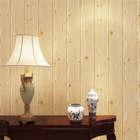 3d Effect Wood Board Wood Grain Vertical Striped Wallpaper For Walls