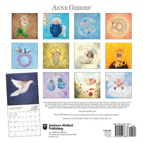 Anne Geddes Zodiac Kalendáře Na Zeď 2017 Kup Na Posterscz