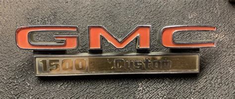 Gmc Truck Emblem 1500 Super Custom Side Hood Fender Trim Logo 68 69 70