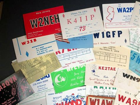 Group Of 37 Vintage Ham Radio Qsl Cards Postcards Cb Amateur Shortwave Ebay