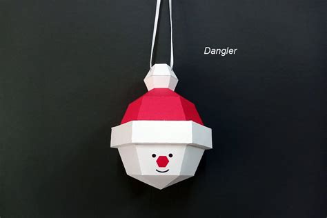 Diy Santa Claus 3d Papercraft Creative Templates ~ Creative Market