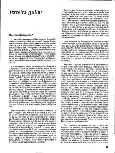 Manifiesto Neoconcreto Pdf