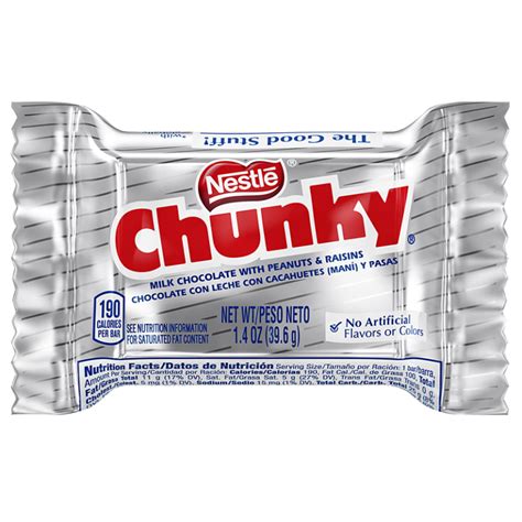 Nestle Chunky Milk Chocolate With Peanuts And Raisins 39g Bar Lollies