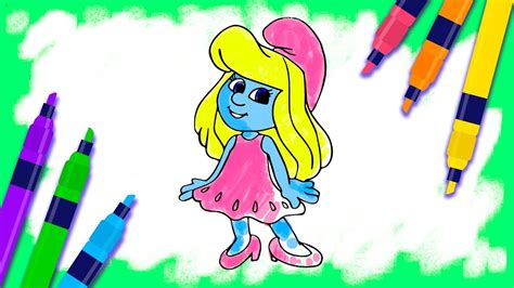 Their names are jack, hadley, austin, and olivia. How to Paint Smurf Art Сolours for kids with Colored ...
