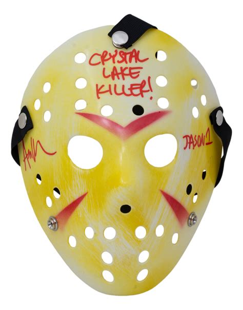 Ari Lehman Signed Friday The 13th Hockey Mask Inscribed Crystal Lake
