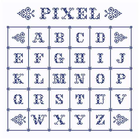 Decorative Vector Pixel Alphabet 273645 Vector Art At Vecteezy