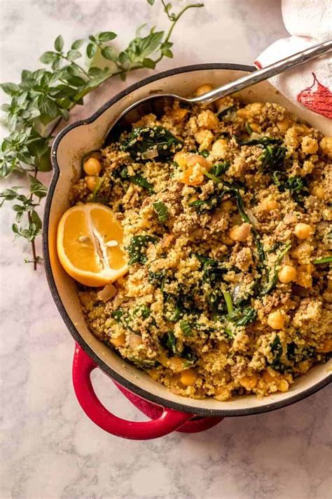 Spiced middle eastern lamb patties with pita and yogurt whether you spell it kefta or köfte or kufte or some other variation, you can find versions of these lamb or beef. Easy One Pot Ground Lamb and Couscous • Beyond Mere Sustenance