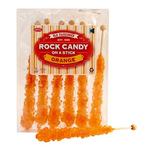 Rock Candy Swizzle Sticks Rock Candy Sticks 6 Sticks Orange