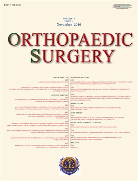 Patient‐specific Orthopaedic Implants Haglin 2016 Orthopaedic