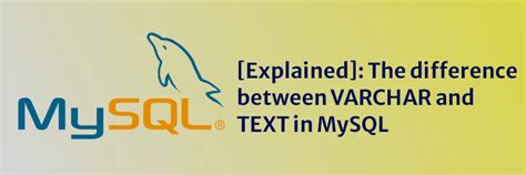 Explained The Difference Between VARCHAR And TEXT In MySQL