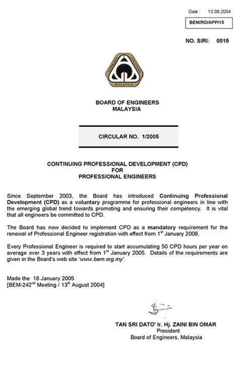 Untuk disampaikan kepada beberapa pihak. SZS.Log: 2.6 Bagaimana Menjadi Seorang Jurutera Profesional