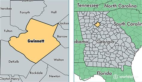 Gwinnett County Georgia Map Of Gwinnett County Ga Where Is