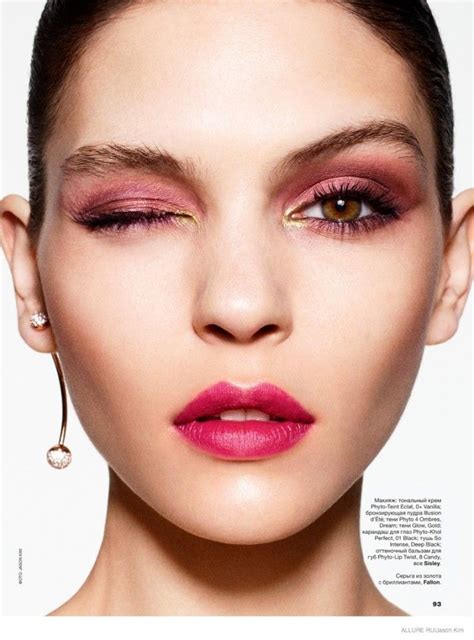 Kate B Wears Red Makeup Looks For Allure Russia By Jason