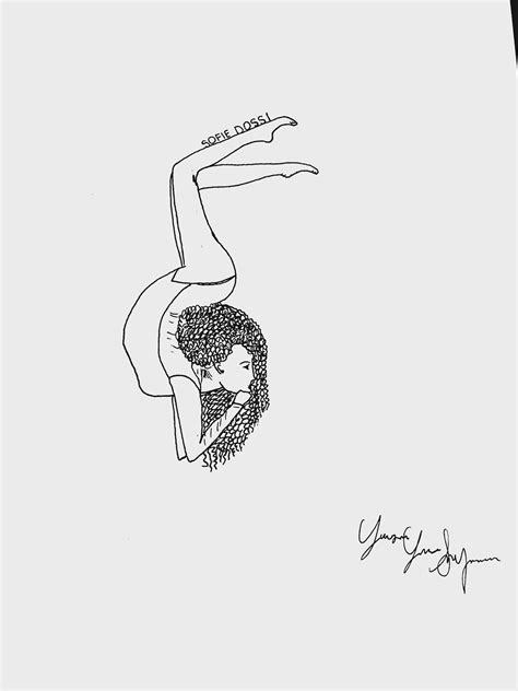 Sofie Dossi Drawing Contortion Pen Black And White Elbow Stand Tumblr