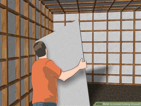 I have a concrete ceiling in my basement and would like to cover it with drywall. How to Install Ceiling Drywall: 14 Steps (with Pictures ...