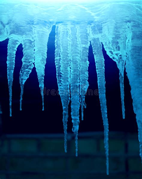 Beautiful Icicles Photographed Stock Photo Image Of Dripping Cold