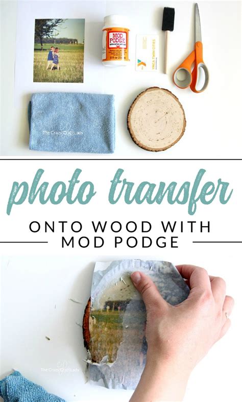 Wood Photo Transfer A Simple Tutorial Using Mod Podge The Crazy