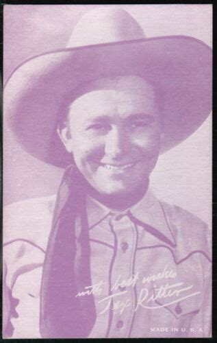 Tex Ritter Western Cowboy Movie Star Vtg Penny Arcade Exhibit Card Old