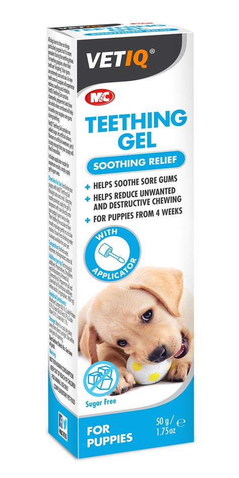 The puppy teething process starts around 4 months old and ends around 6 months old. Mark And Chappell Ltd VetIQ Teething Gel Soothing Relief ...