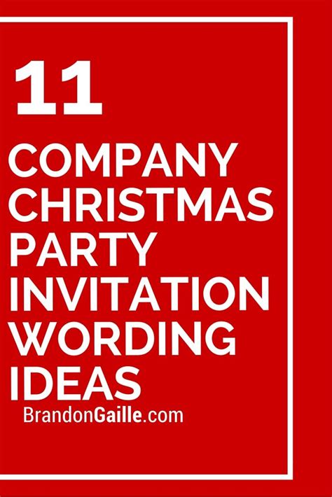 company christmas party invitation wording ideas