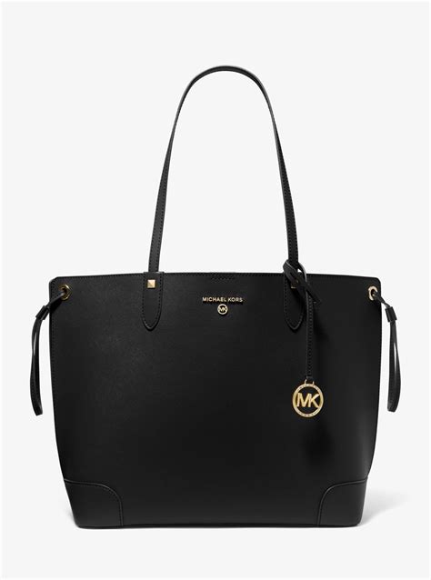 Michael Kors Edith Large Saffiano Leather Tote Bag In Black Lyst