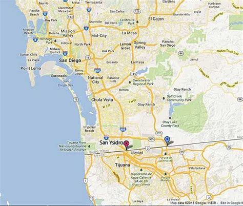 San Ysidro California Map Campus Map