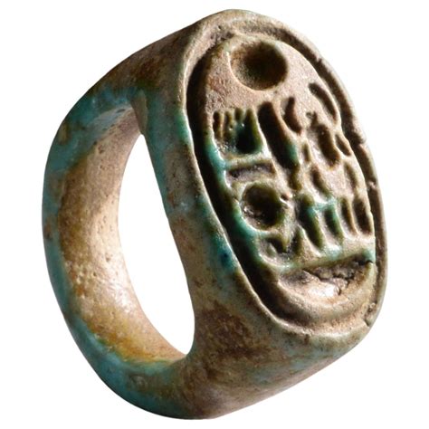 Ancient Egyptian New Kingdom Faience Ring For Tutankhamun 1332 Bc At