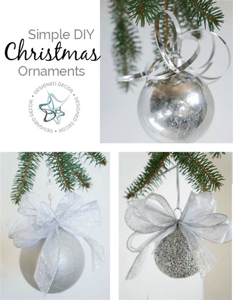 Simple DIY Christmas Ornaments |- Designed Decor | Diy christmas ornaments, Christmas ornaments ...