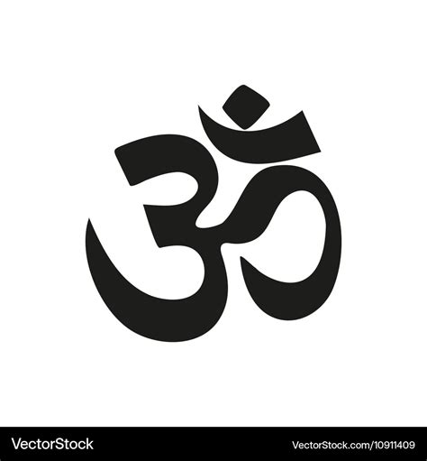 Yoga Om Sign And Symbol Simple Black Icon On White
