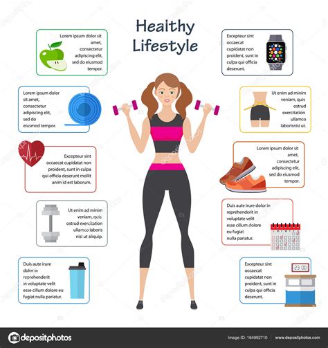 Women Healthy Lifestyle Infographics Sport And Diet Food Lifestyle