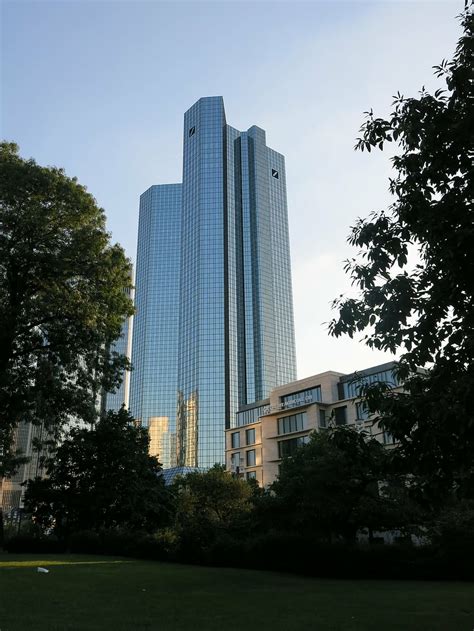 Hd Wallpaper Deutsche Bank Frankfurt Bank Building Glass