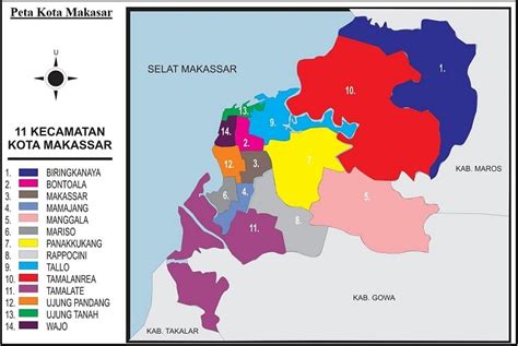 Peta Kota Makassar Terbaru Gambar Hd Lengkap Per Kecamatan