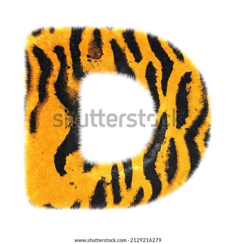 Tiger Letter D Realistic D Image Shutterstock