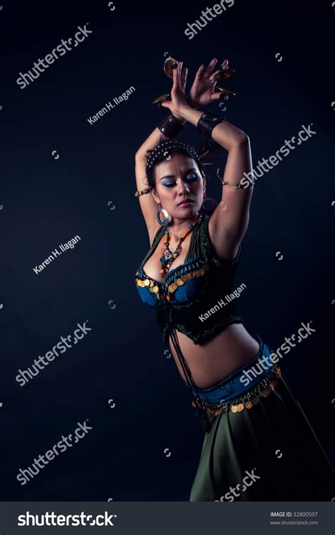 Attractive Exotic Bellydancer Tribal Costume Wearing Stock Photo Edit Now