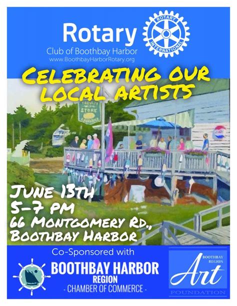 Rotary Club Celebrates Local Artists June 13 Boothbay Register