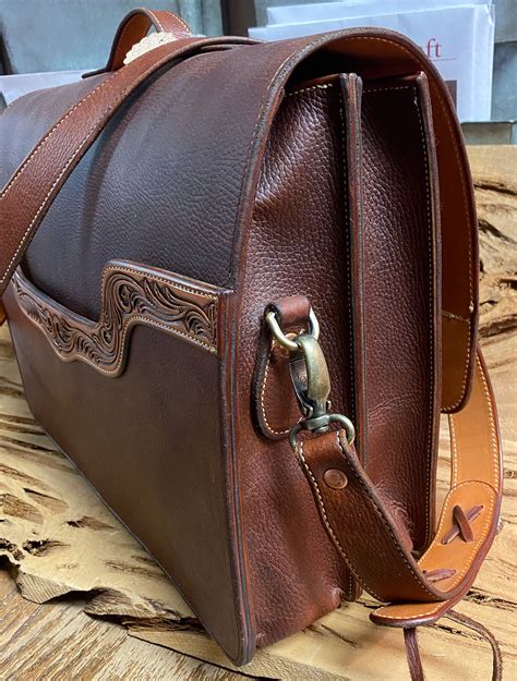 Leather Briefcase The Buckhorn Bag Dg Saddlery Store