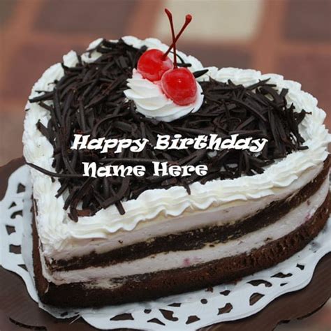 The best idea for your friend and family birthday wishes. heart shaped chocolate birthday cake with name edit