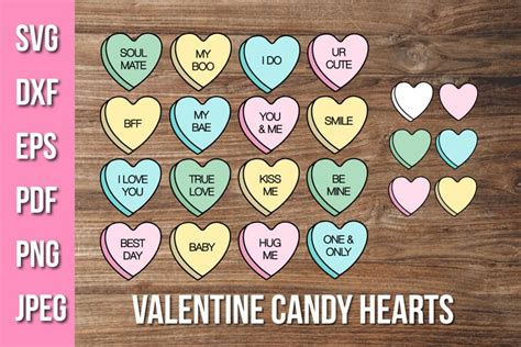 Valentines Day Candy Hearts Svg Funny Conversation Hearts