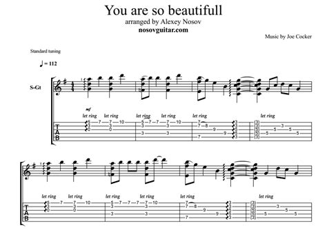 You Are So Beautiful For Guitar Guitar Sheet Music And Tabs