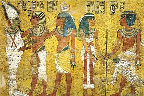 A Wall Painting From The Tomb Of Tutankhamun Ancient Egyptian Paintings Egyptian Art Ancient