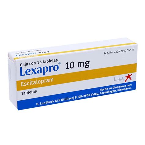 Lexapro 10mg Tab 14 Farmacia Soriana